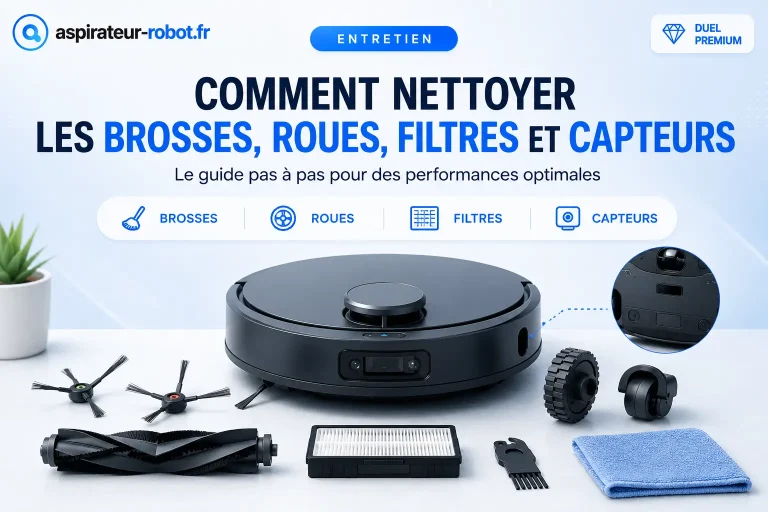 Comment nettoyer les brosses, roues, filtres et capteurs de son aspirateur robot