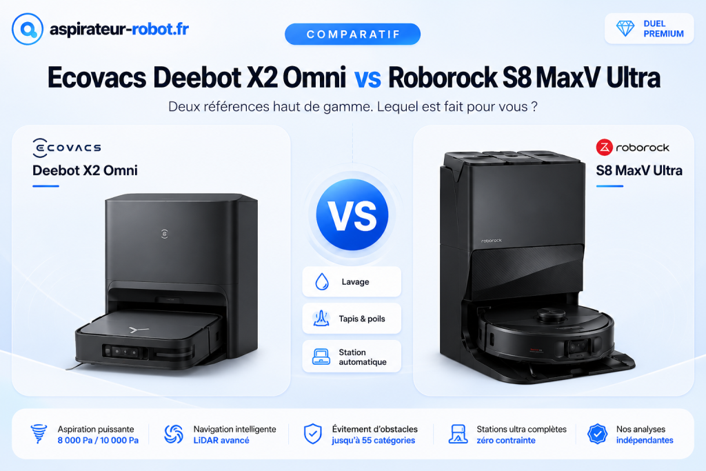 ECOVACS DEEBOT X2 OMNI vs Roborock S8 MaxV Ultra