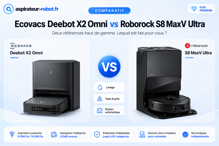 ECOVACS DEEBOT X2 OMNI vs Roborock S8 MaxV Ultra