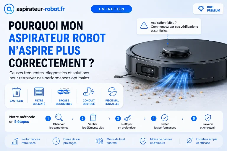 Pourquoi mon aspirateur robot n’aspire plus correctement ?