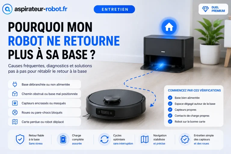 Pourquoi mon robot ne retourne plus à sa base