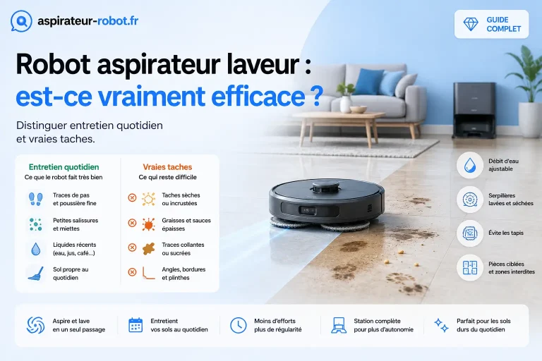 Robot aspirateur laveur : est-ce vraiment efficace ?